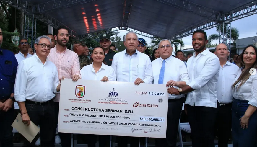 Gobierno da primer picazo y deja iniciados los trabajos de construcción del Parque Lineal ZooBotánico Municipal de Moca